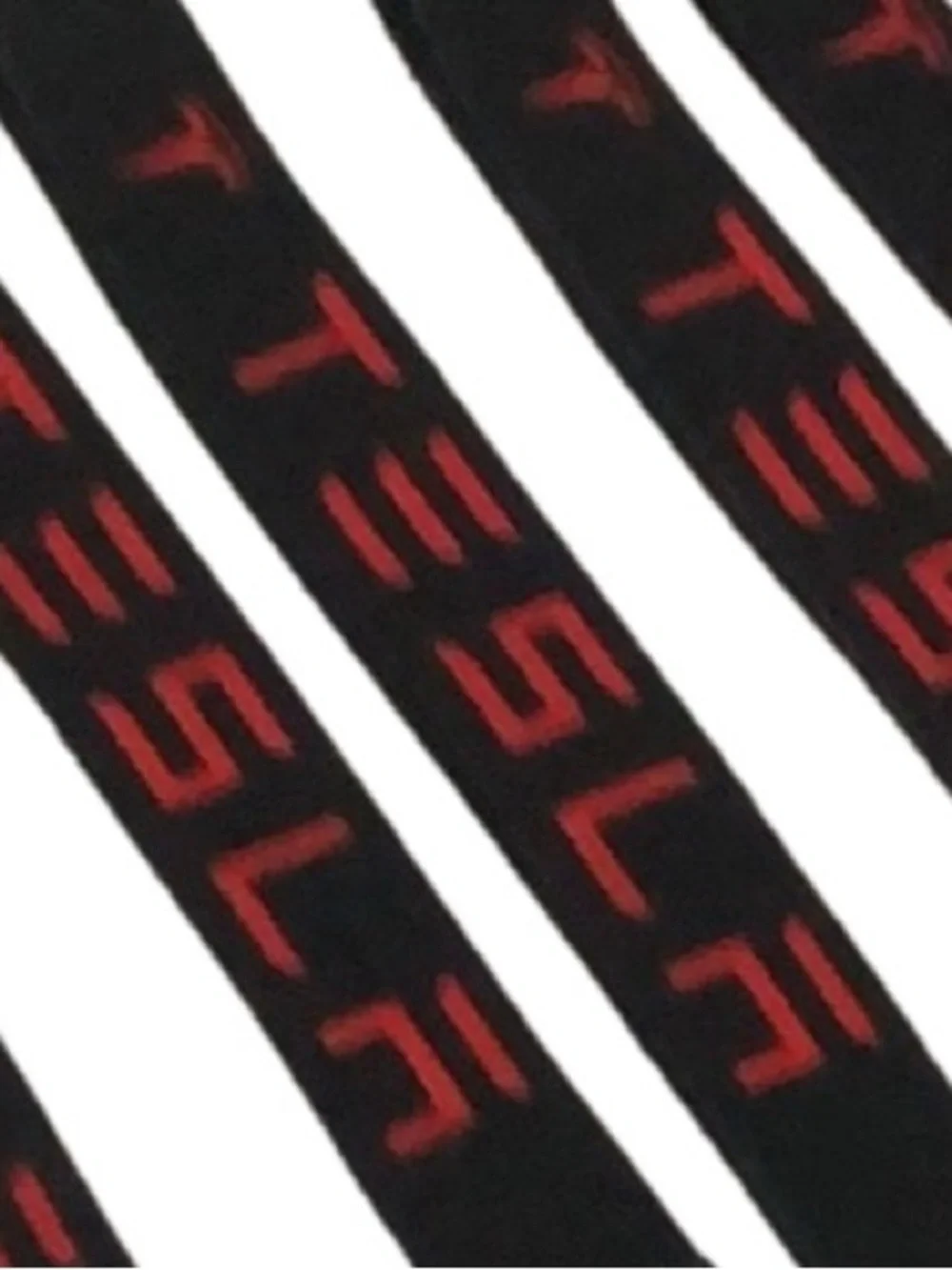Set of 2 Tesla Black and Red Branded Lanyards/Keyholder